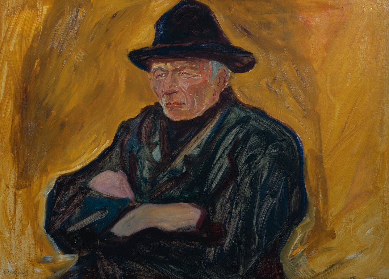 Matroos tegen gele achtergrond, ca 1908 door Edvard Munch