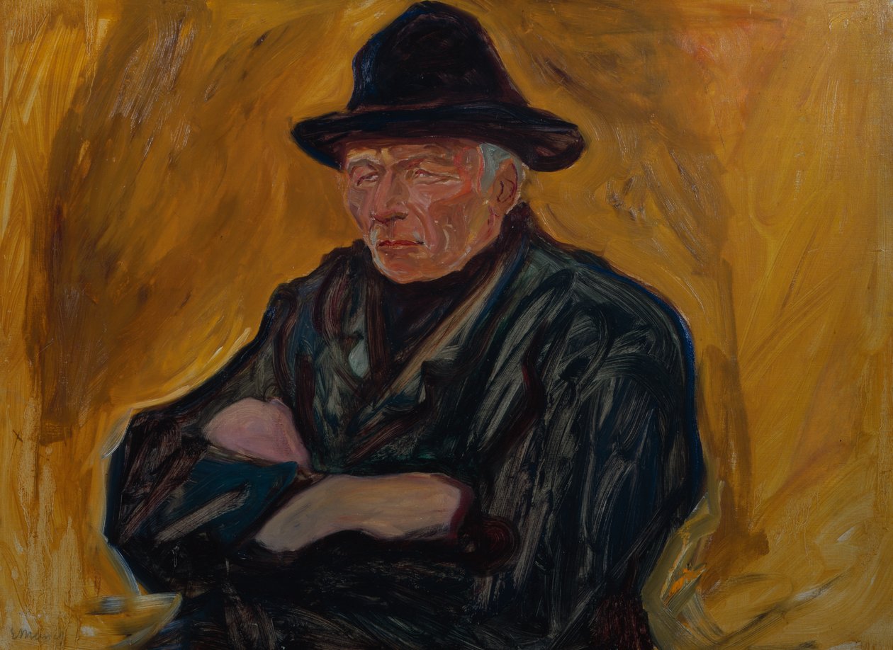 Matroos tegen gele achtergrond, ca 1908 door Edvard Munch