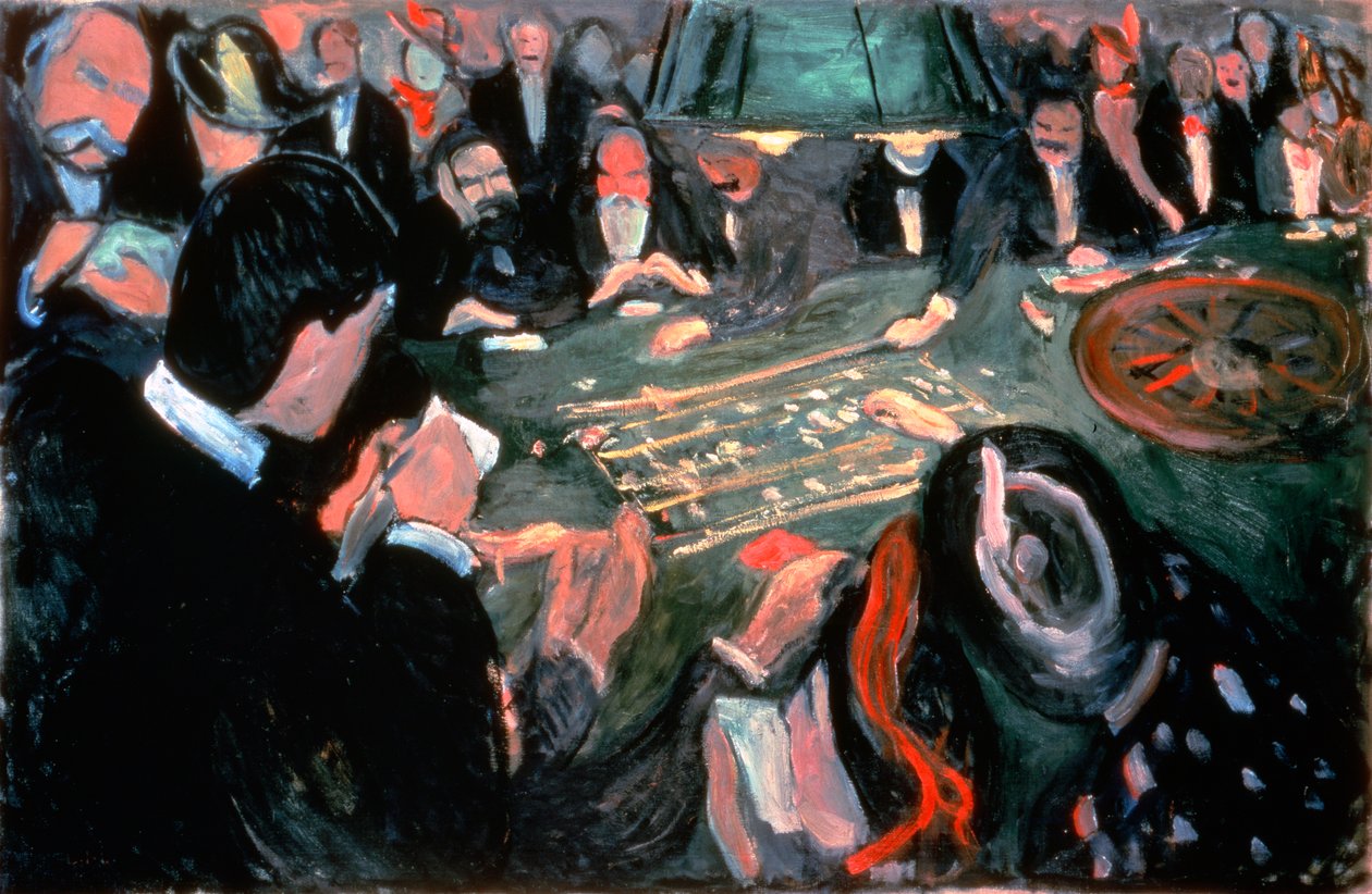 De Roulettetafel in Monte Carlo, 1903 door Edvard Munch