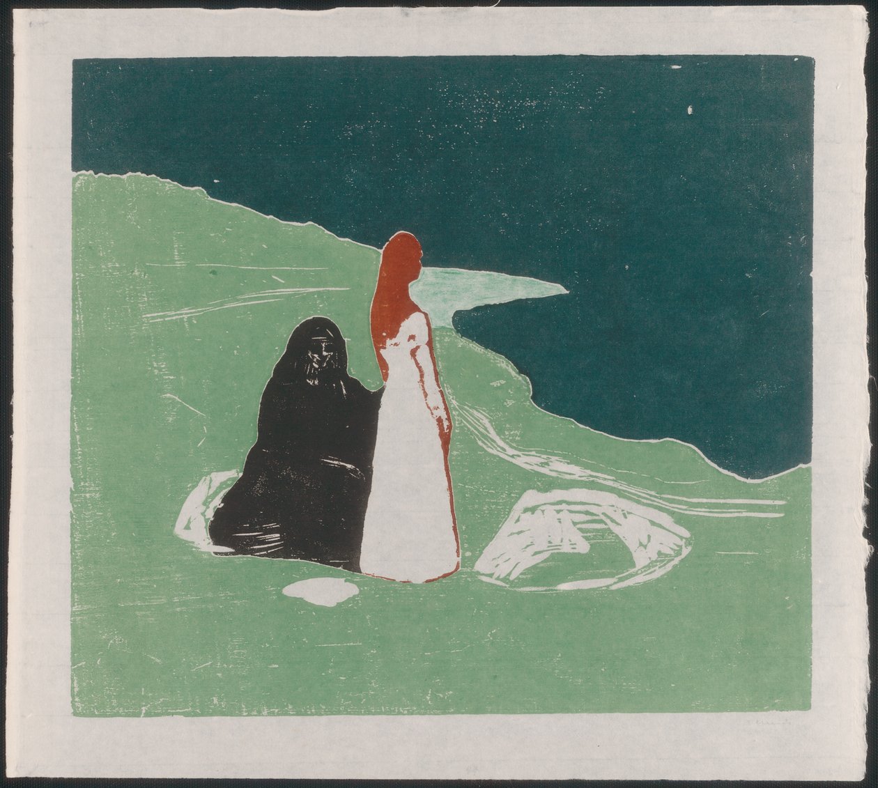 Twee vrouwen aan de kust door Edvard Munch