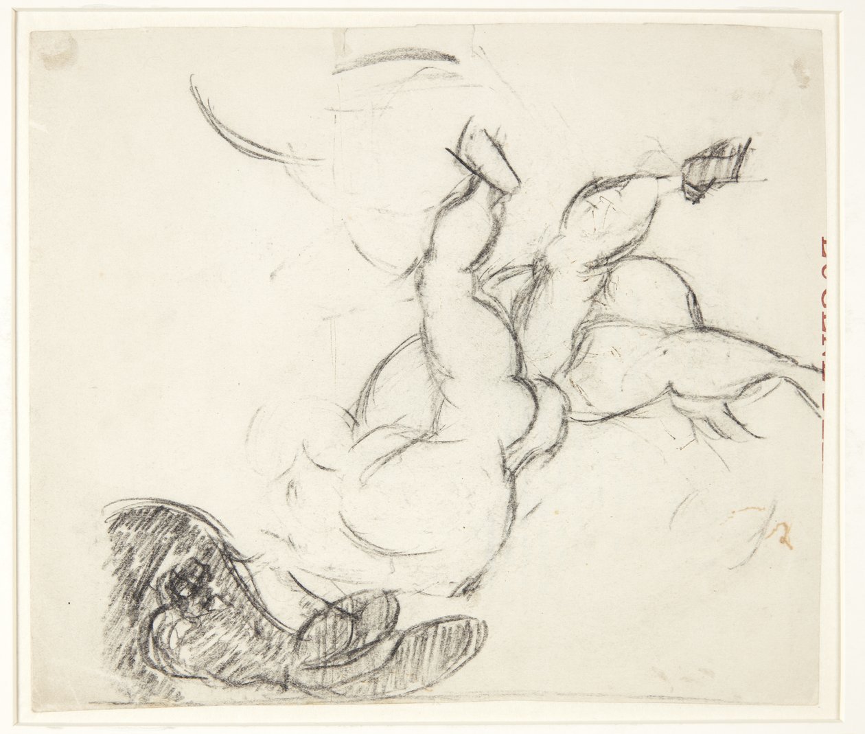 Figurenstudie voor Poseidon-beeld door Edvard Weie