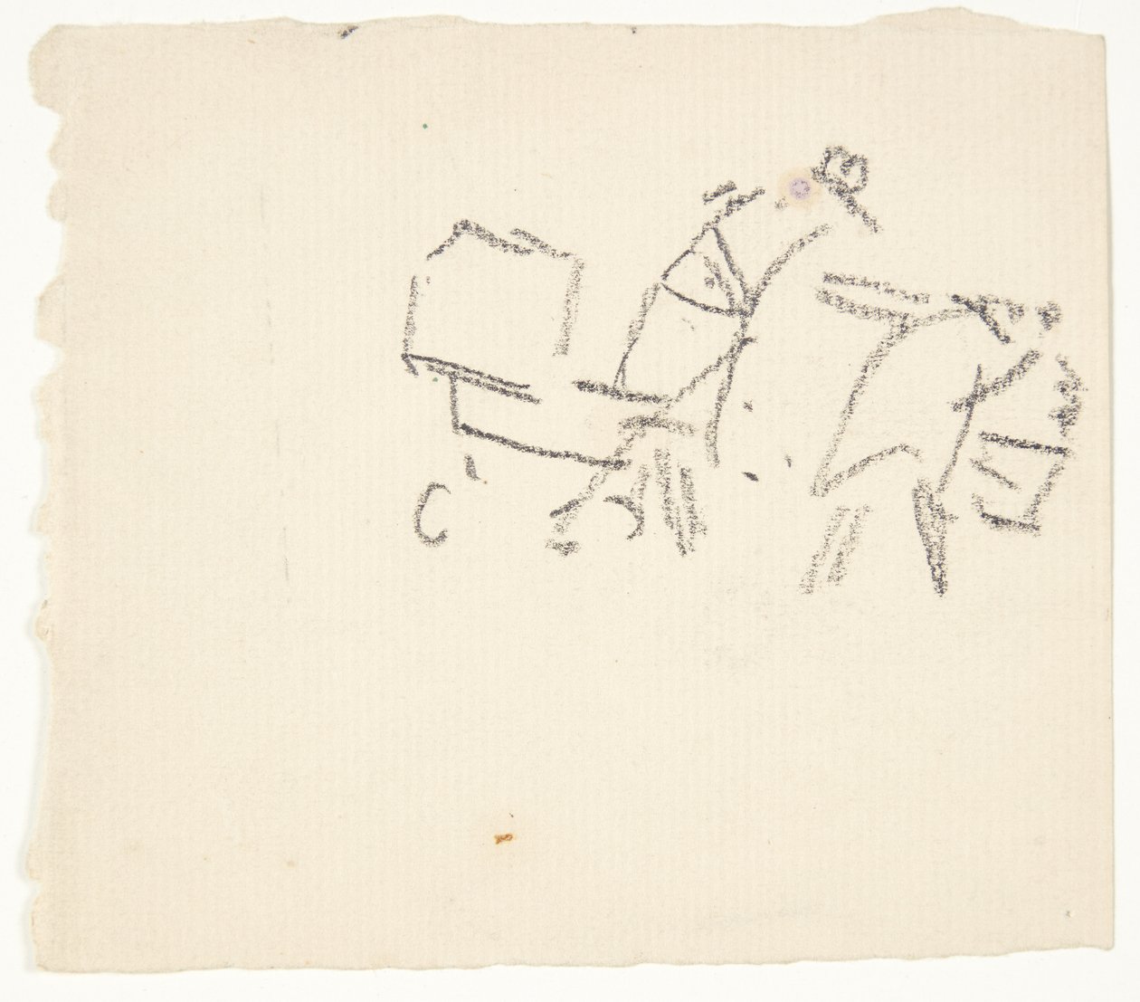 Figurenstudies voor het Langelinje-beeld door Edvard Weie