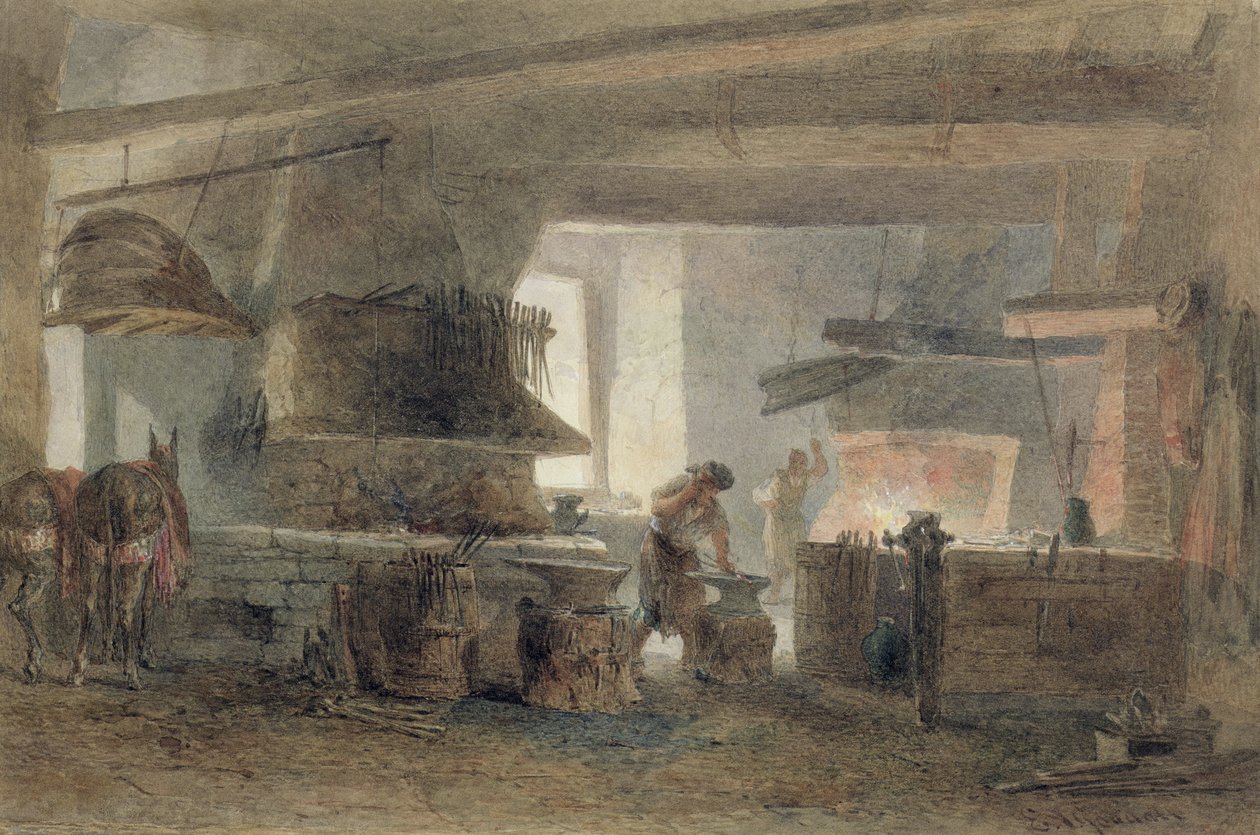 Een Smidse in Sevilla door Edward Angelo Goodall