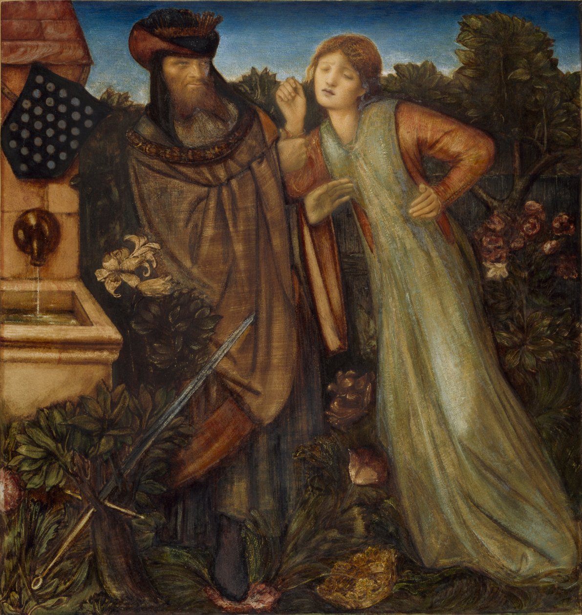 Koning Mark en La Belle Iseult door Edward Burne Jones