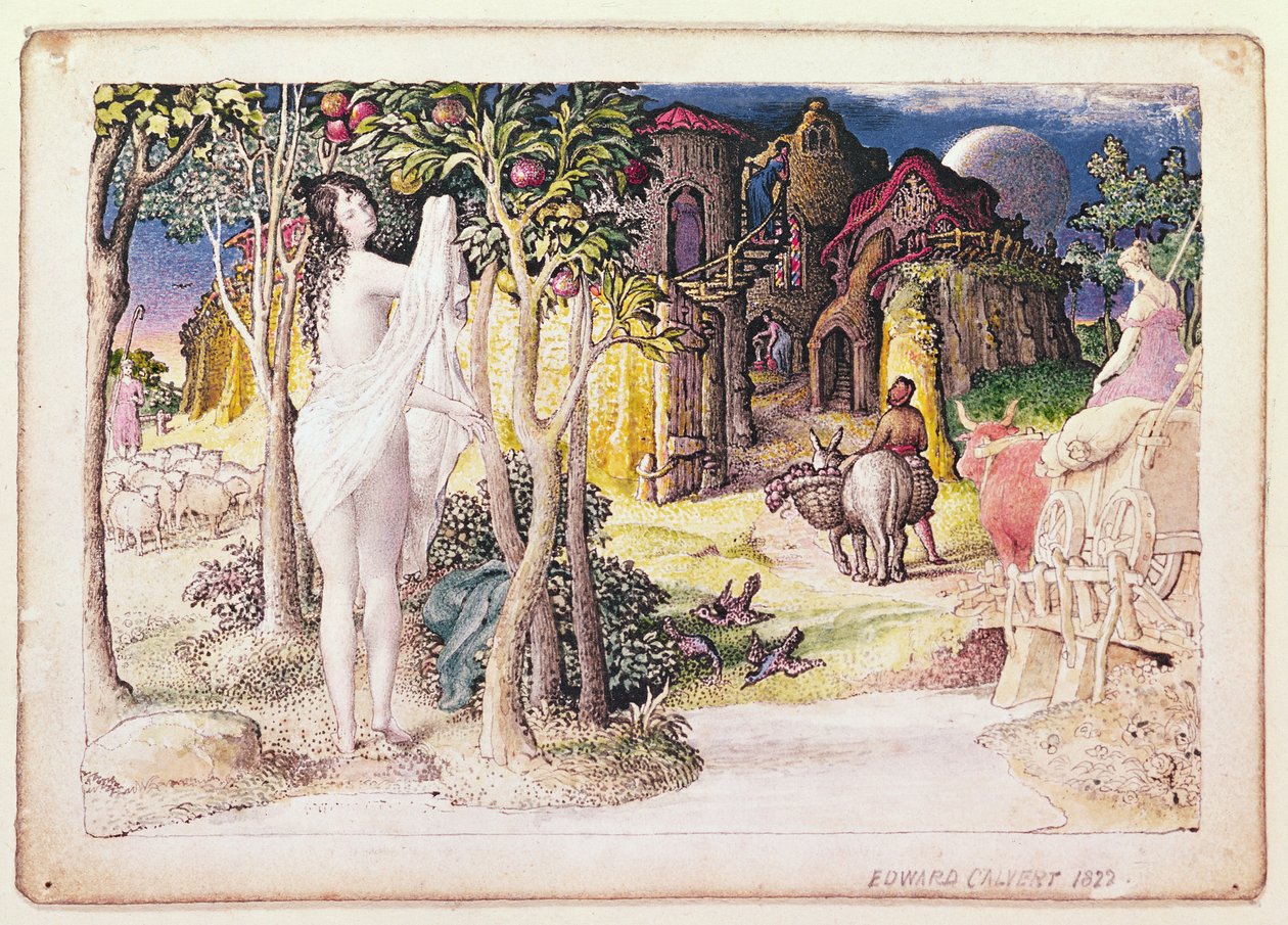 De primitieve stad, 1822 door Edward Calvert