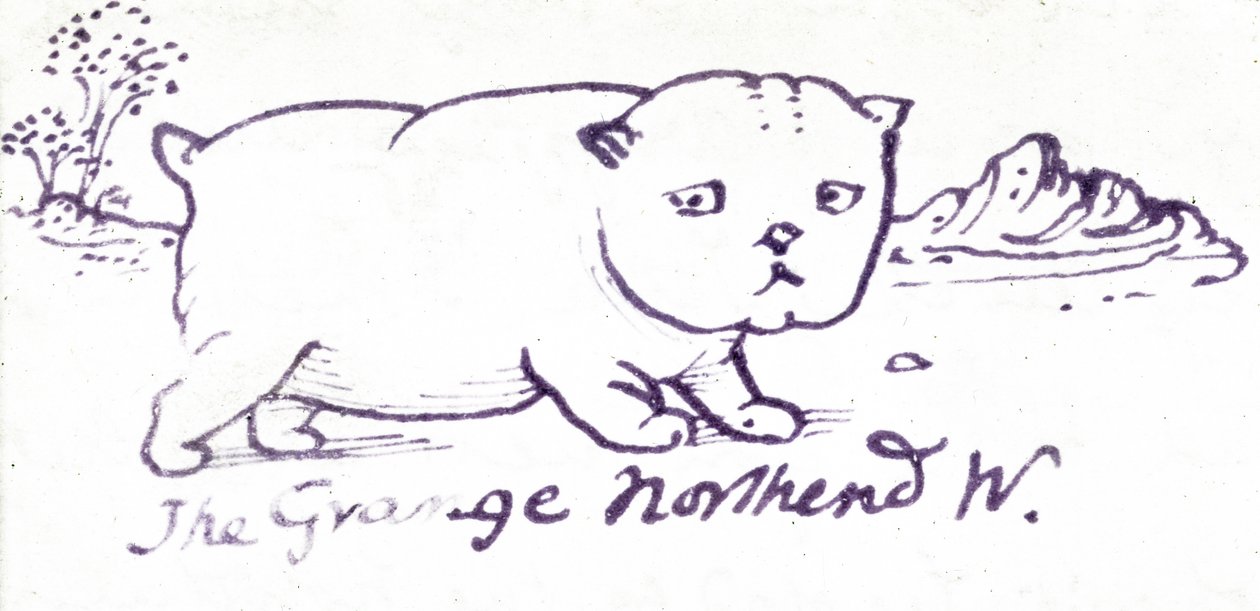 Verwarde puppy (inkt op papier) door Edward Burne Jones