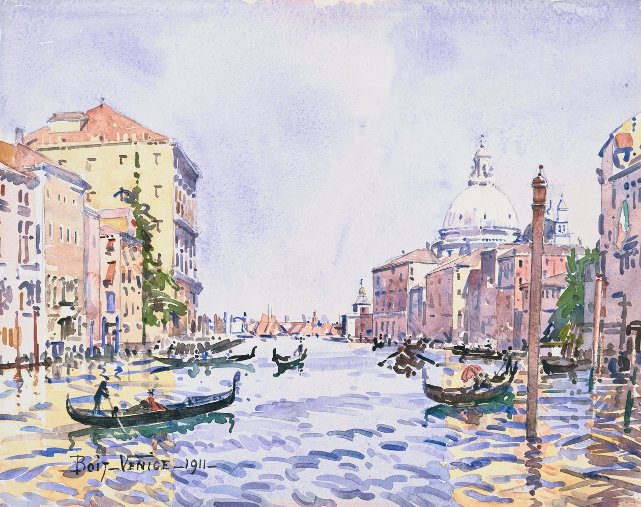 Venetië - Middag op het Canal Grande door Edward Darley Boit