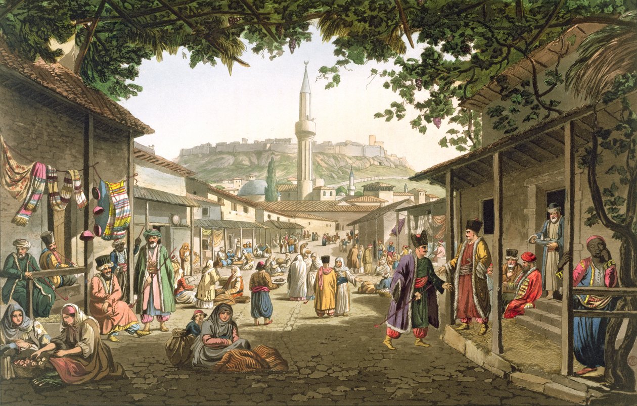 Een Bazaar in Athene, plaat 1 uit Deel 1 van 