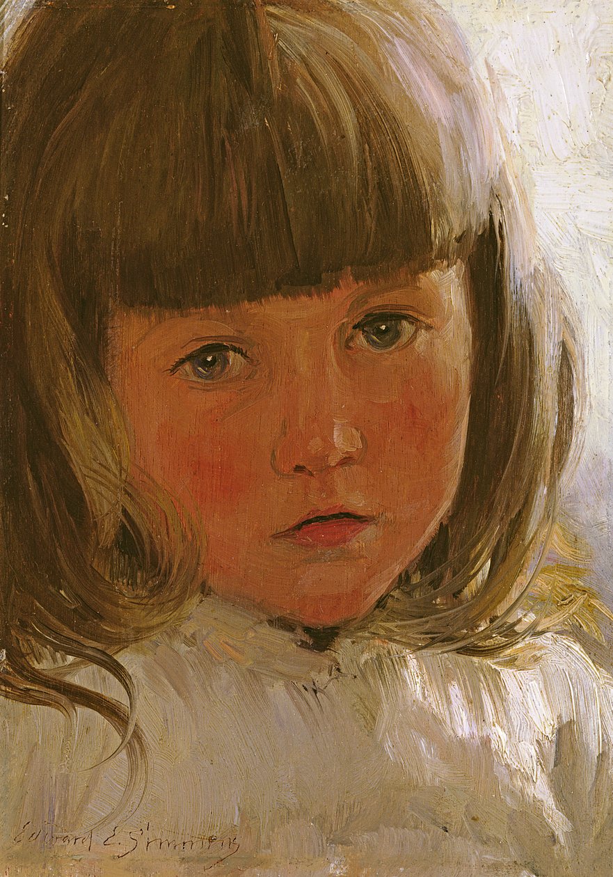 Studie van een Jong Meisje door Edward Emerson Simmons