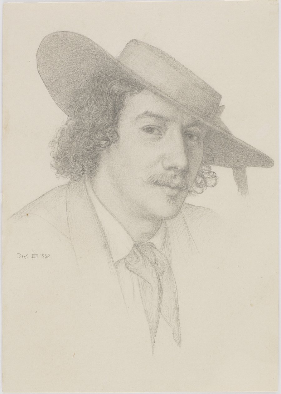 Portret van Whistler, 1858 door Edward John Poynter