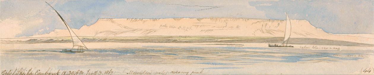 Gebel Sheikh Embarak door Edward Lear