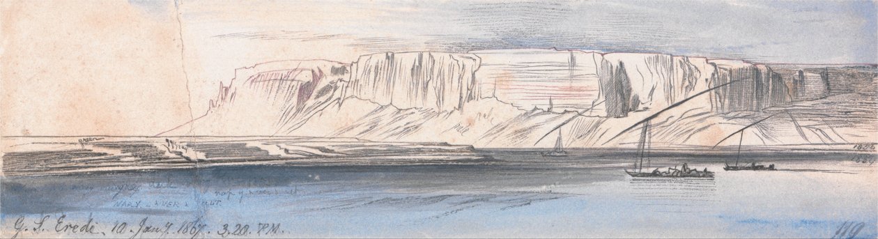 Gebel Sheikh Eredi door Edward Lear