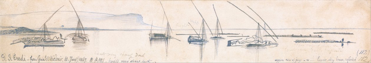 Gebel Sheikh Eredi van Gau el Kebir door Edward Lear