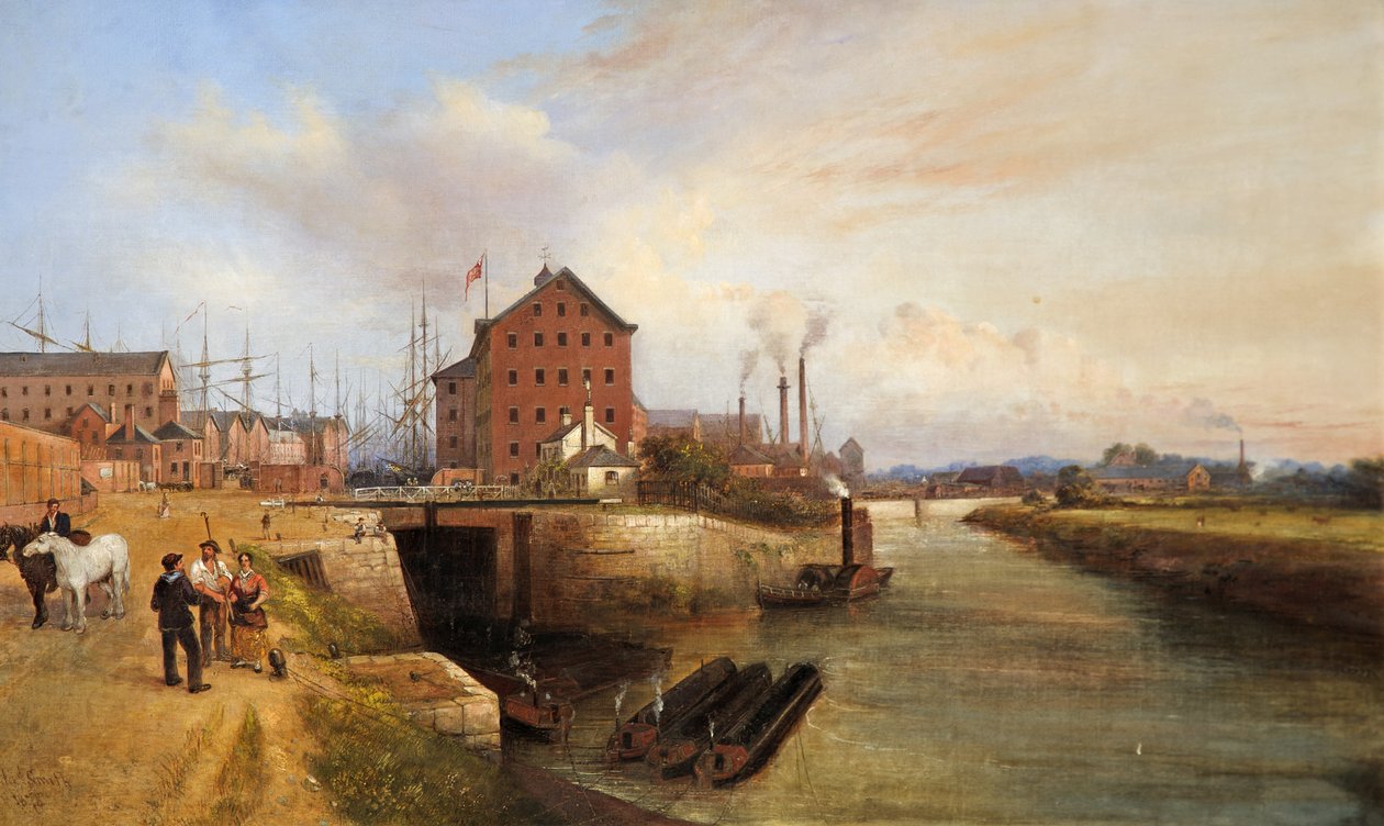 Gloucester Kade en Docks, 1878 door Edward Smith