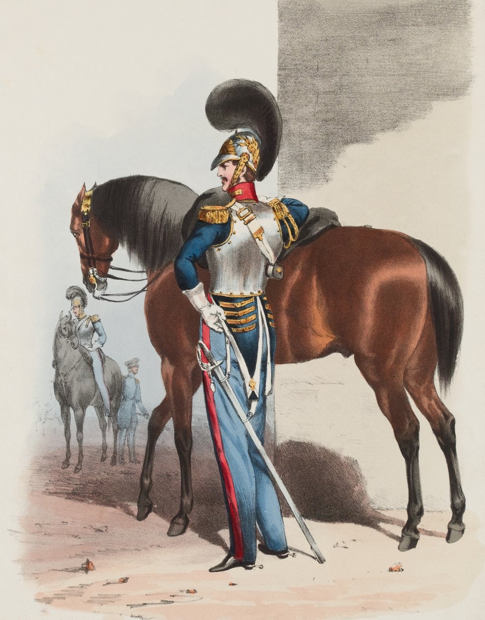Officier van de Koninklijke Ruiterwacht door Edward (after) Hull