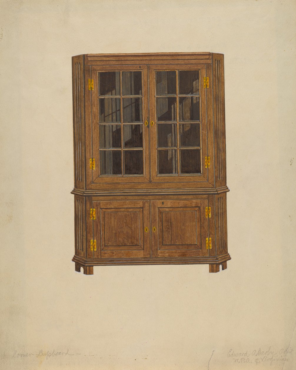 Hoekkast door Edward A. Darby