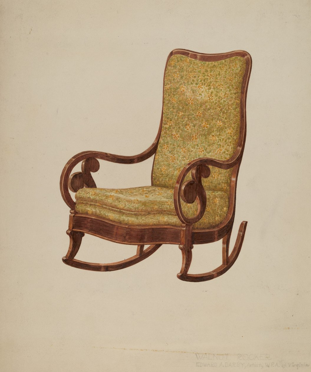 Schommelstoel door Edward A. Darby