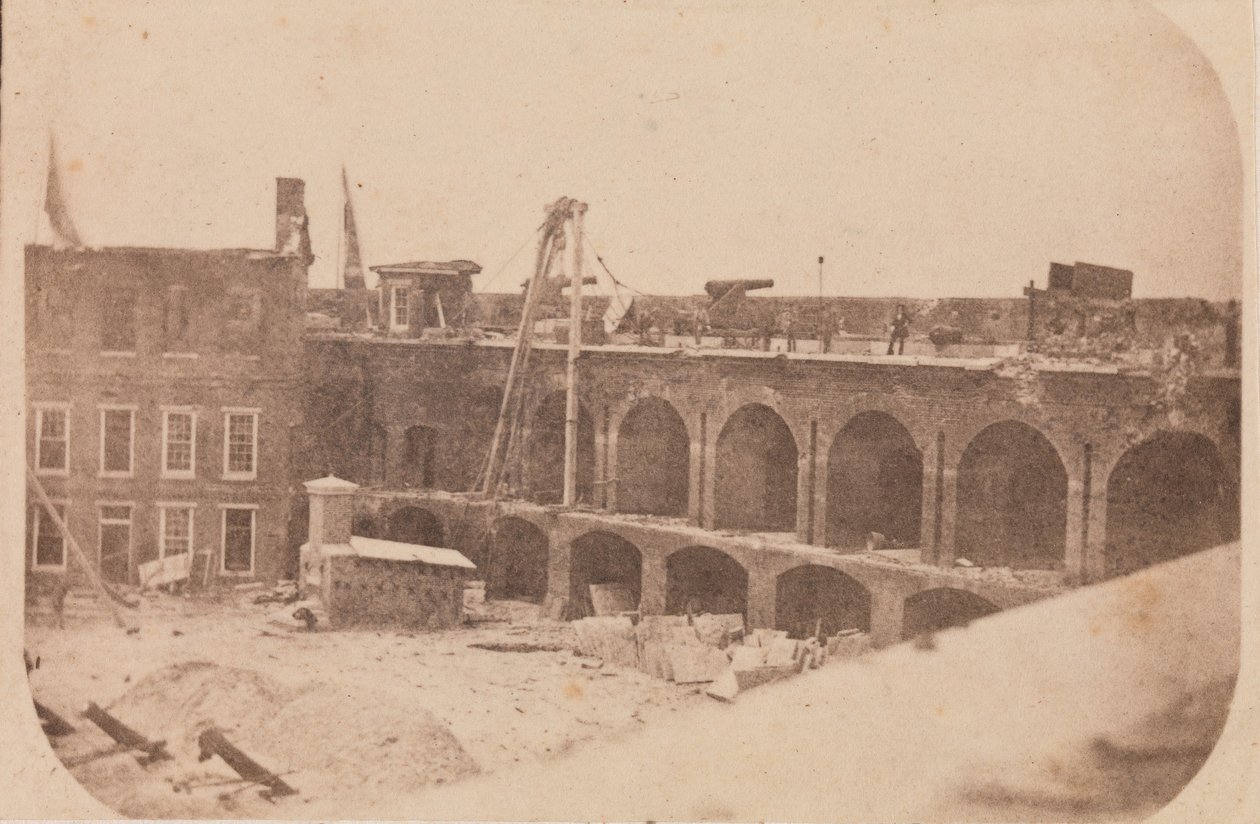 De evacuatie van Fort Sumter, april 1861, april 1861 door Edward Anthony