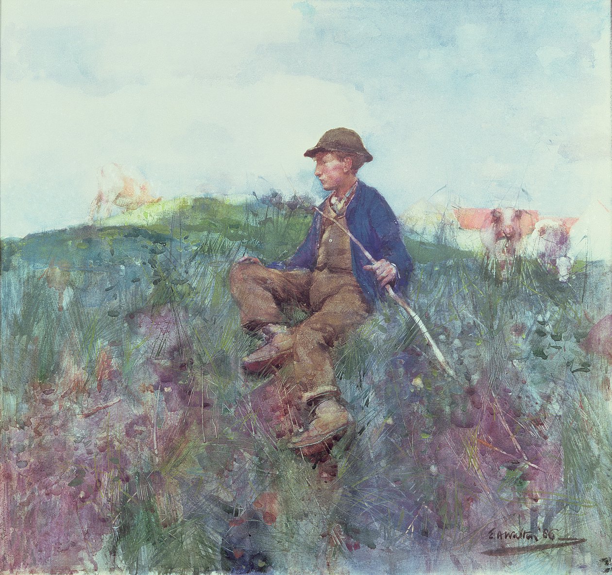 De Herderjongen, 1886 door Edward Arthur Walton