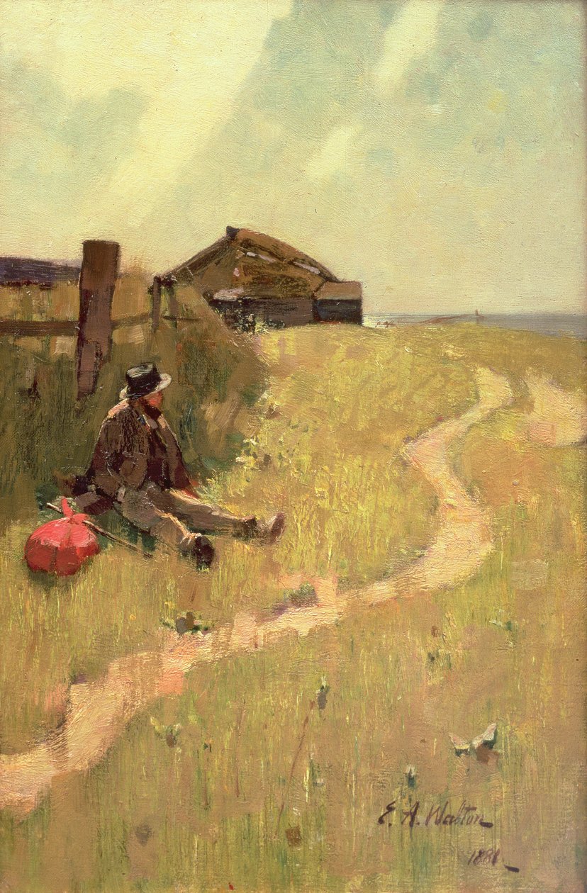 De Wandelaar, 1881 door Edward Arthur Walton