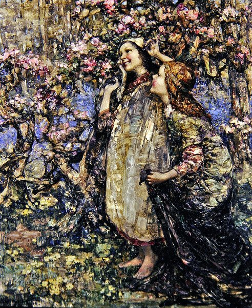 Lentetijd door Edward Atkinson Hornel