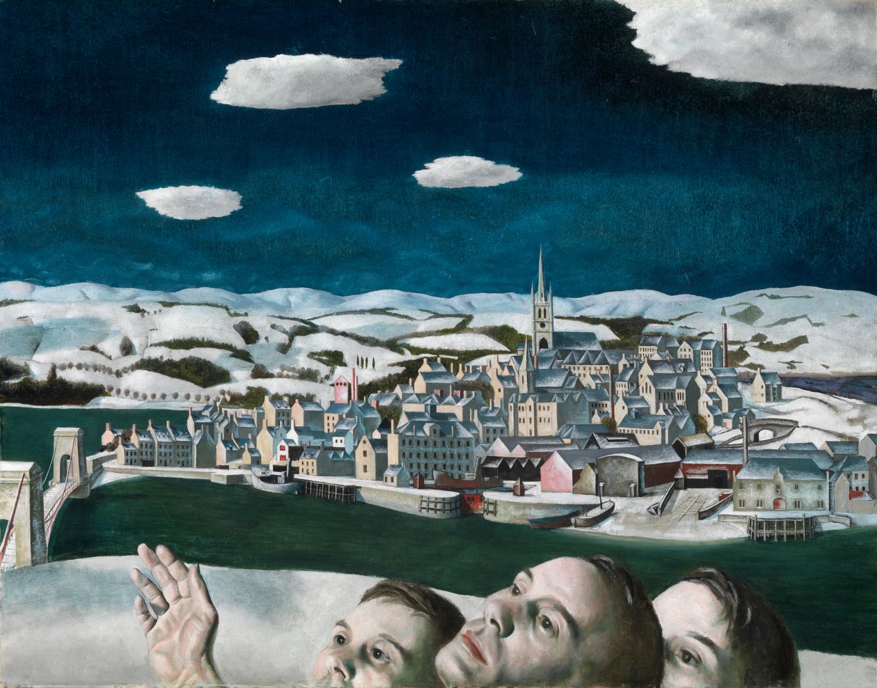 Ongeïdentificeerd vliegtuig (boven Montrose) door Edward Baird