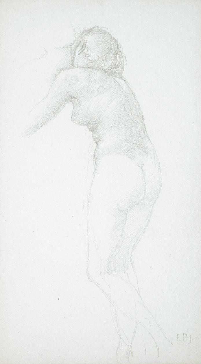 Vrouwelijk naakt, gezien van achteren door Edward Burne-Jones