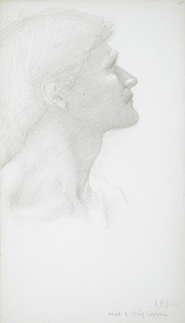 Hoofd van een man door Edward Burne-Jones