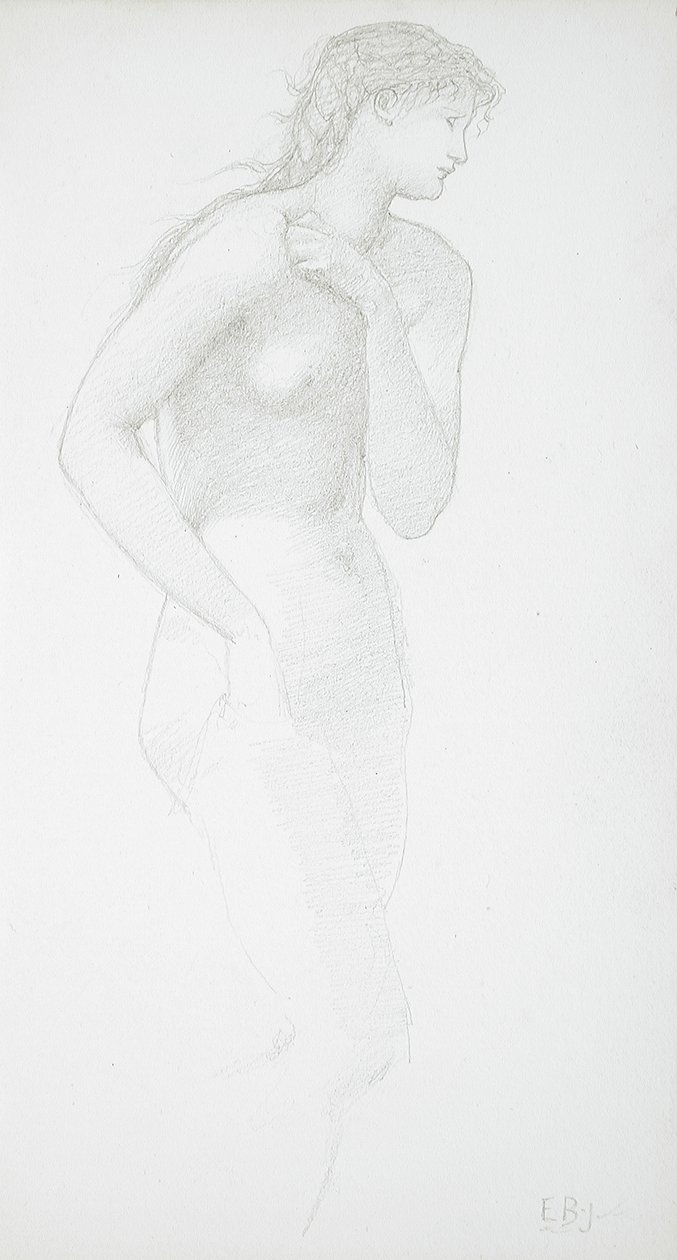 Staand vrouwelijk naakt door Edward Burne-Jones
