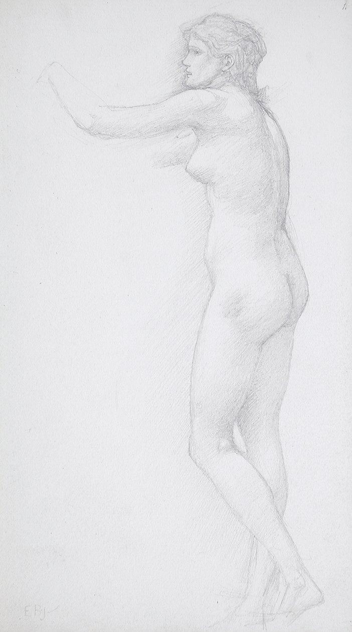 Staand vrouwelijk naakt door Edward Burne-Jones