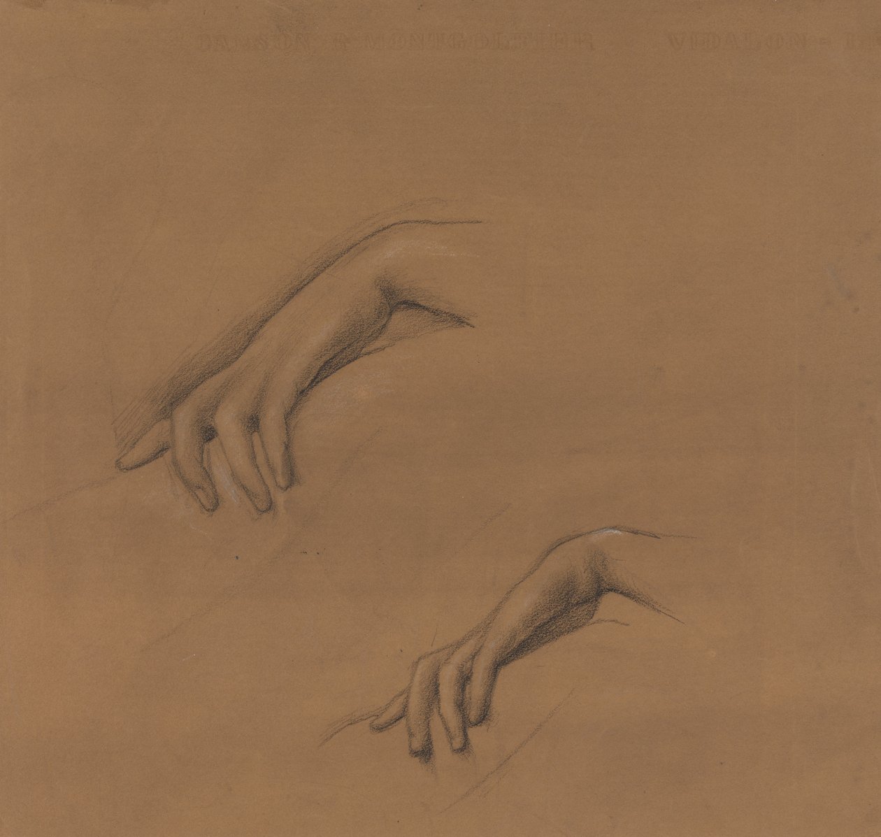 Studies voor een Hand in The Godhead Fires door Edward Burne-Jones