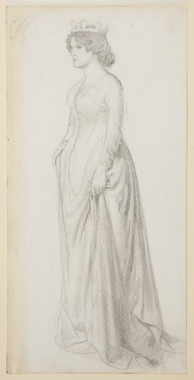 Studie voor Chaucers droom van mooie vrouwen door Edward Burne-Jones