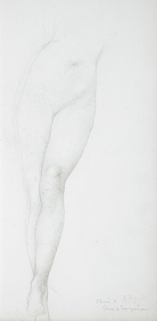 Studie naar vrouwenbenen door Edward Burne-Jones