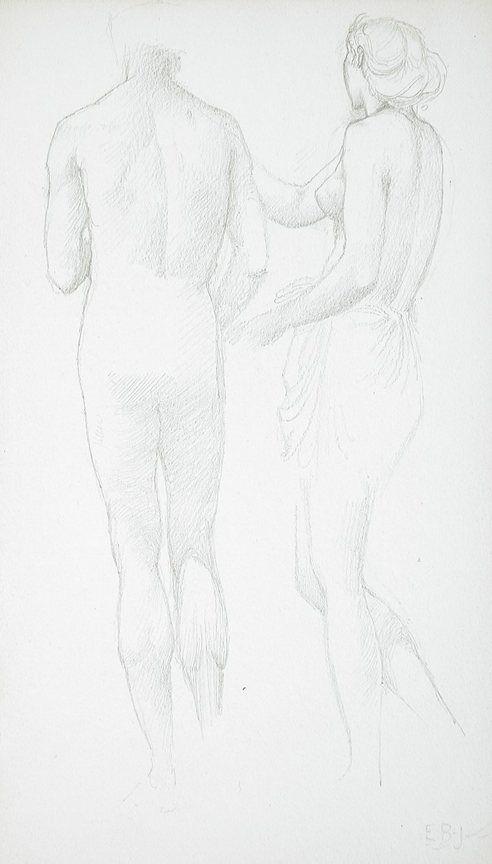 Twee naakten, gezien van achteren door Edward Burne-Jones