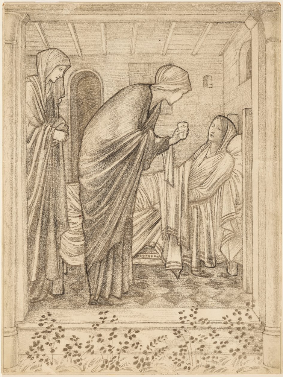 Zieken bezoeken door Edward Burne-Jones