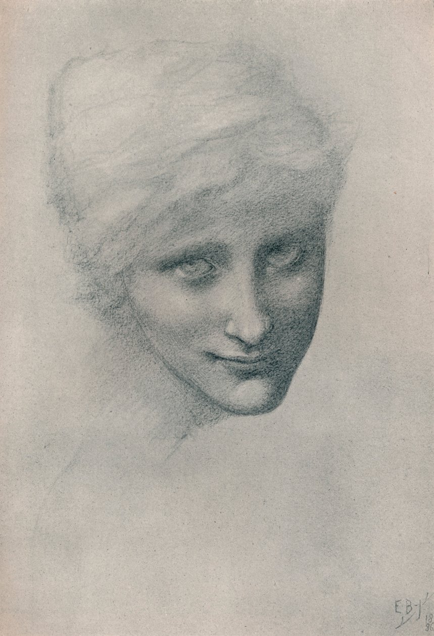 Studie van de Zeemeermin, In de Diepten van de Zee door Edward Burne Jones
