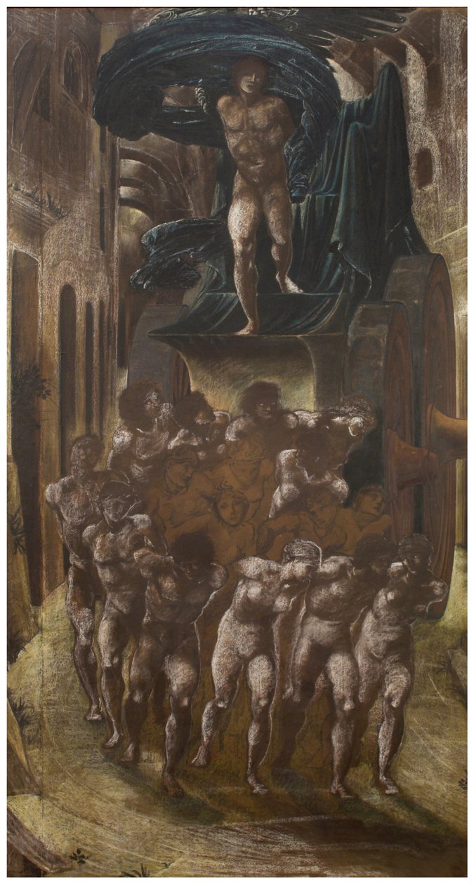 De auto van de liefde, of de weg van de liefde door Edward Burne Jones