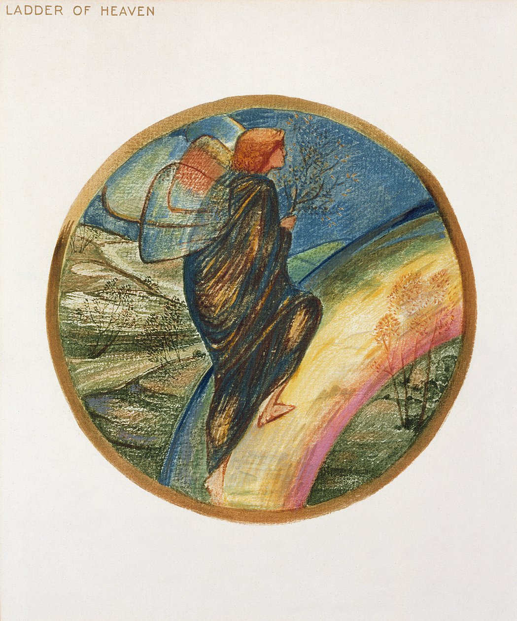 Het Bloemenboek: XII. Ladder naar de Hemel, 1905 door Edward Burne Jones
