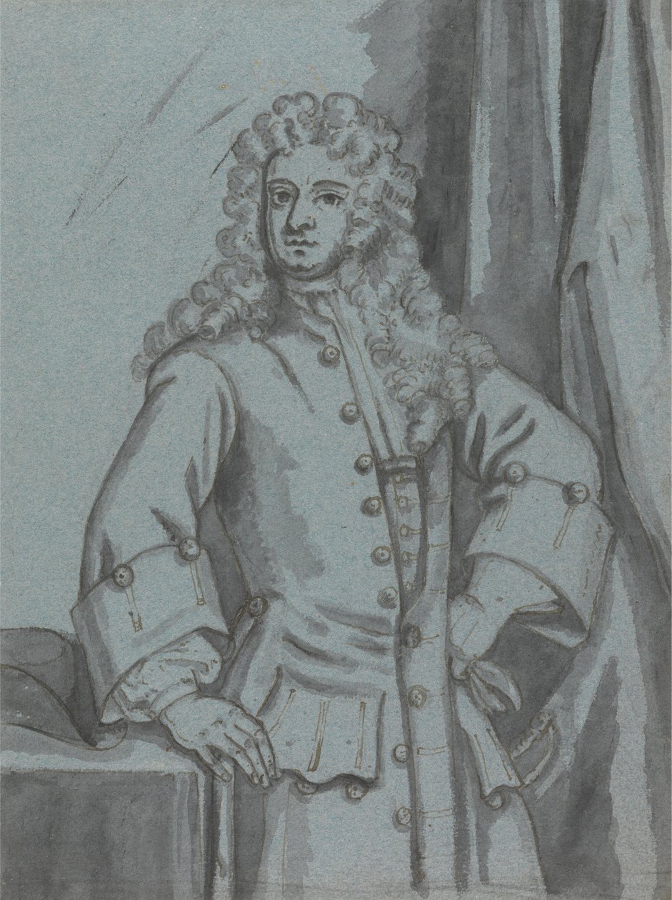 Een Heer, gekleed in een Lange Jas met Grote Manchetten door Edward Byng