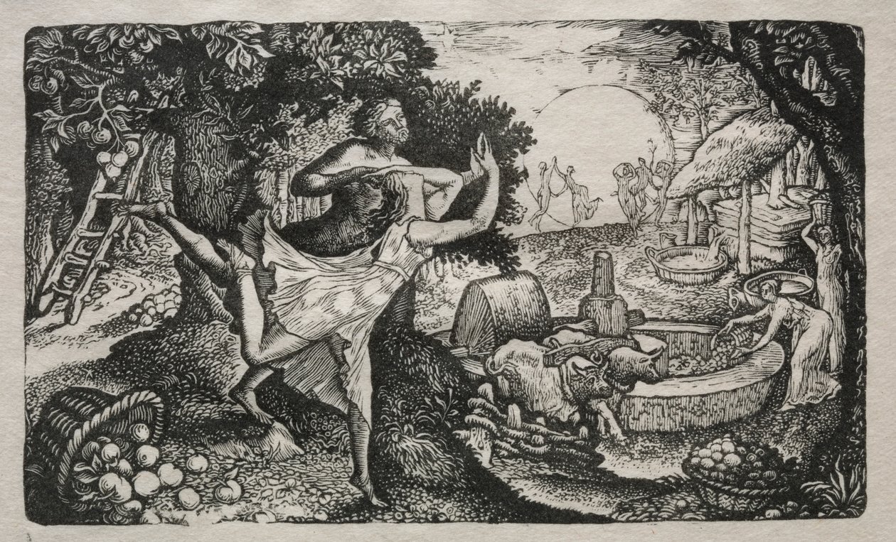 Het Ciderfeest: Een Visioen van Vreugde en Dankzegging, 1829 door Edward Calvert