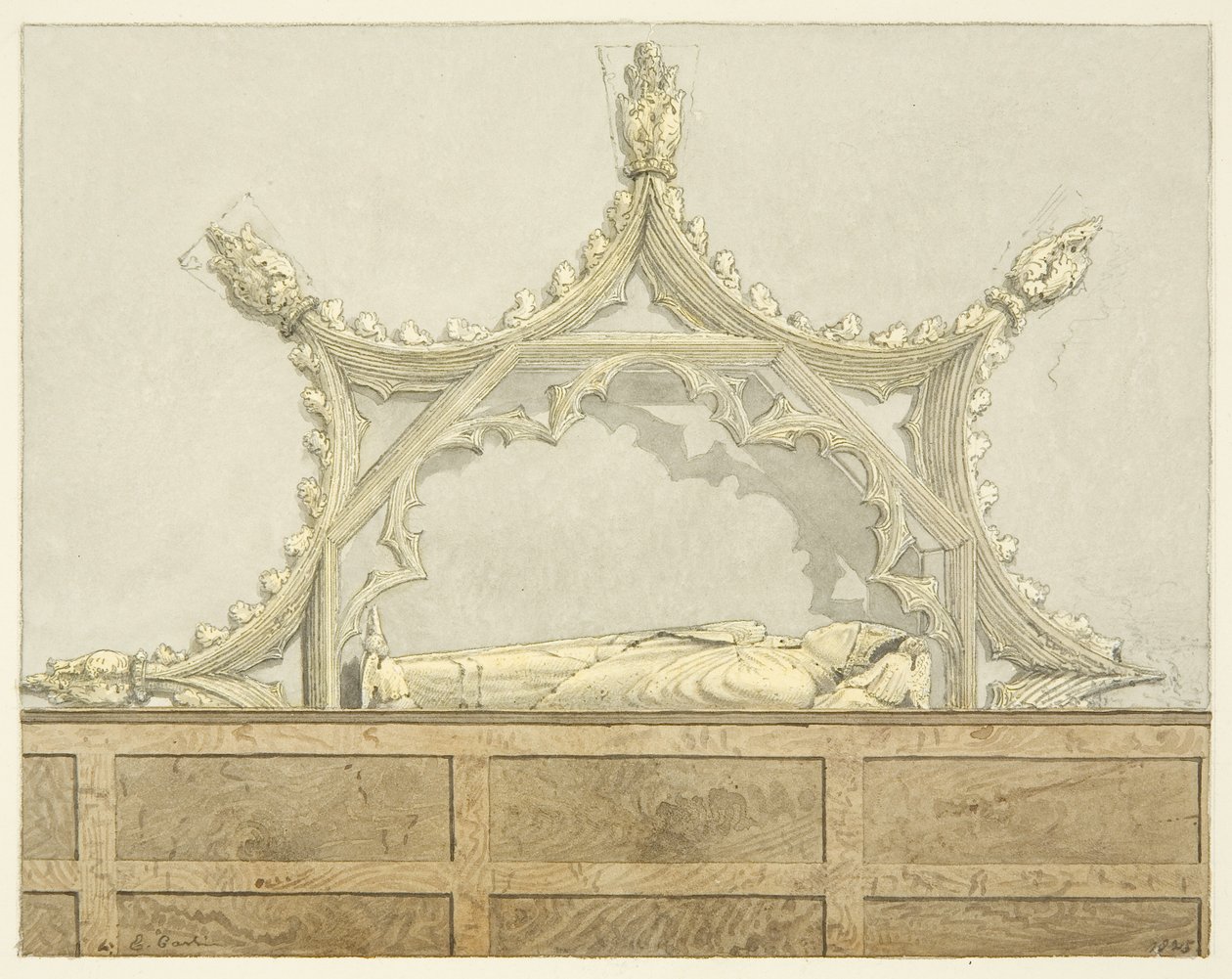 Graf van abt Newland, in de kathedraal van Bristol door Edward Cashin