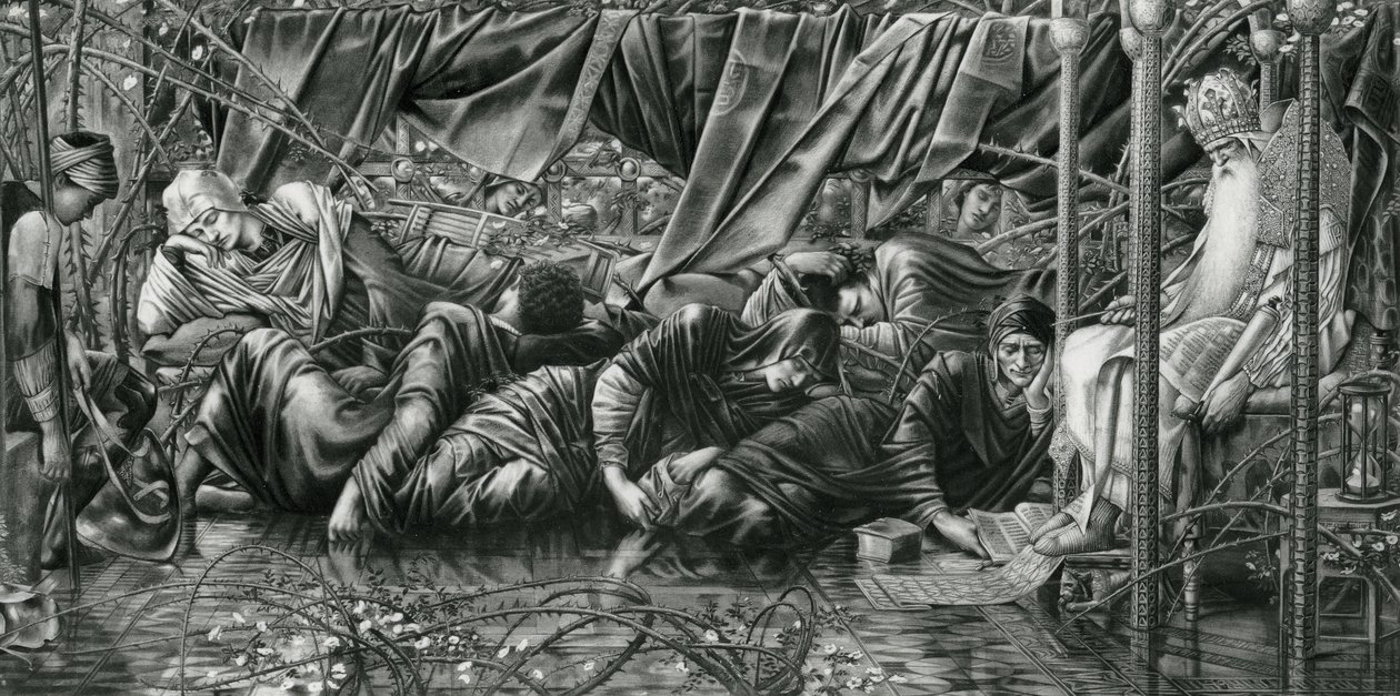 De Raadskamer, uit De Briar Rose Serie door Edward Coley (after) Burne Jones