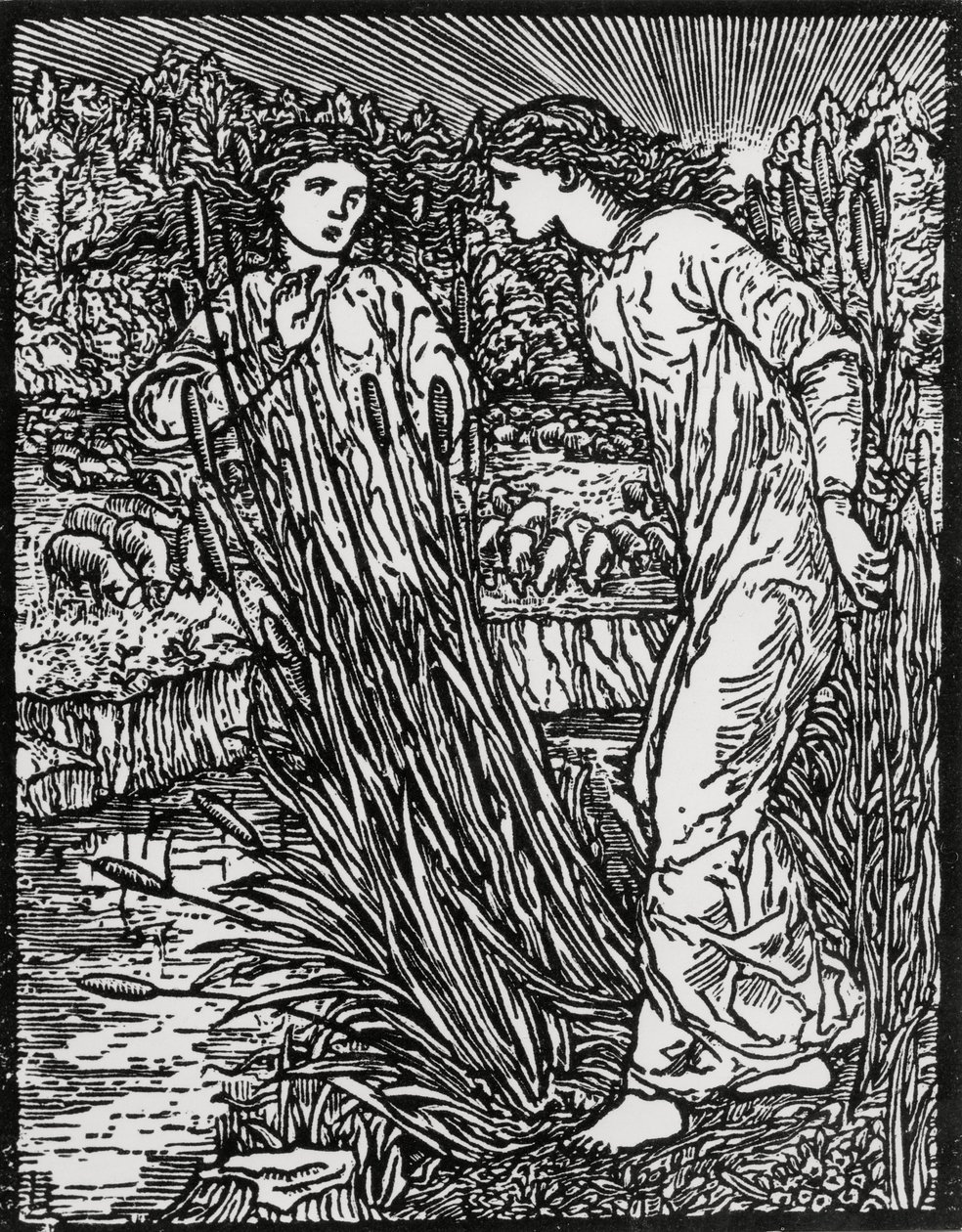 De Taak van het Goudwolschapen door Edward Coley (after) Burne Jones