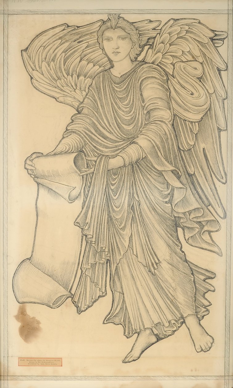 Engel met Rol - figuur nummer tien, 1880 door Edward Burne Jones