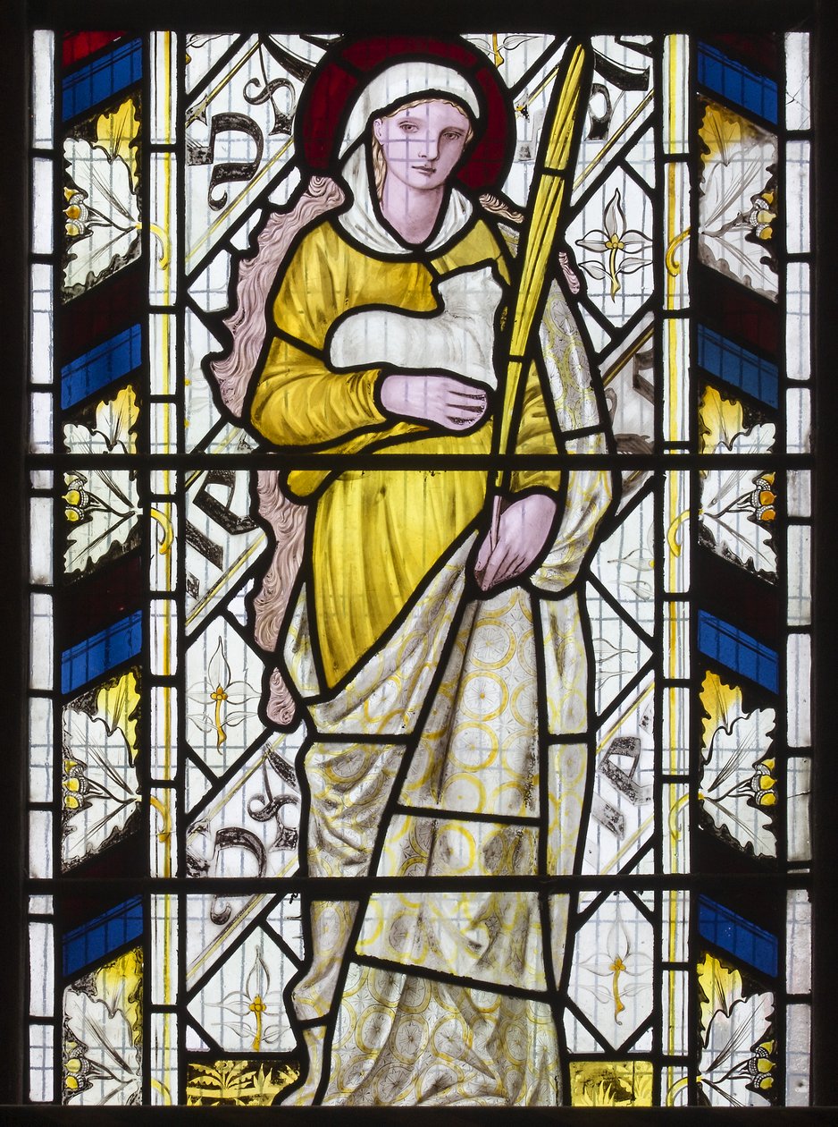 Sint Agnes door Edward Burne Jones