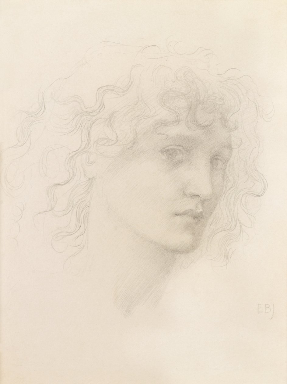 Hoofd van May Morris door Edward Burne Jones