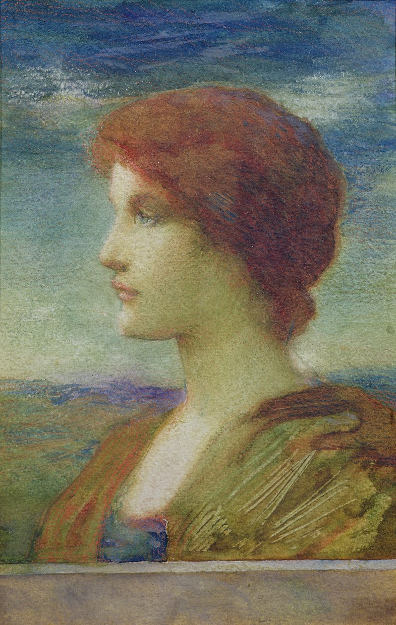 Portret van Sarah Bernhardt (1844-1923) door Edward Burne Jones