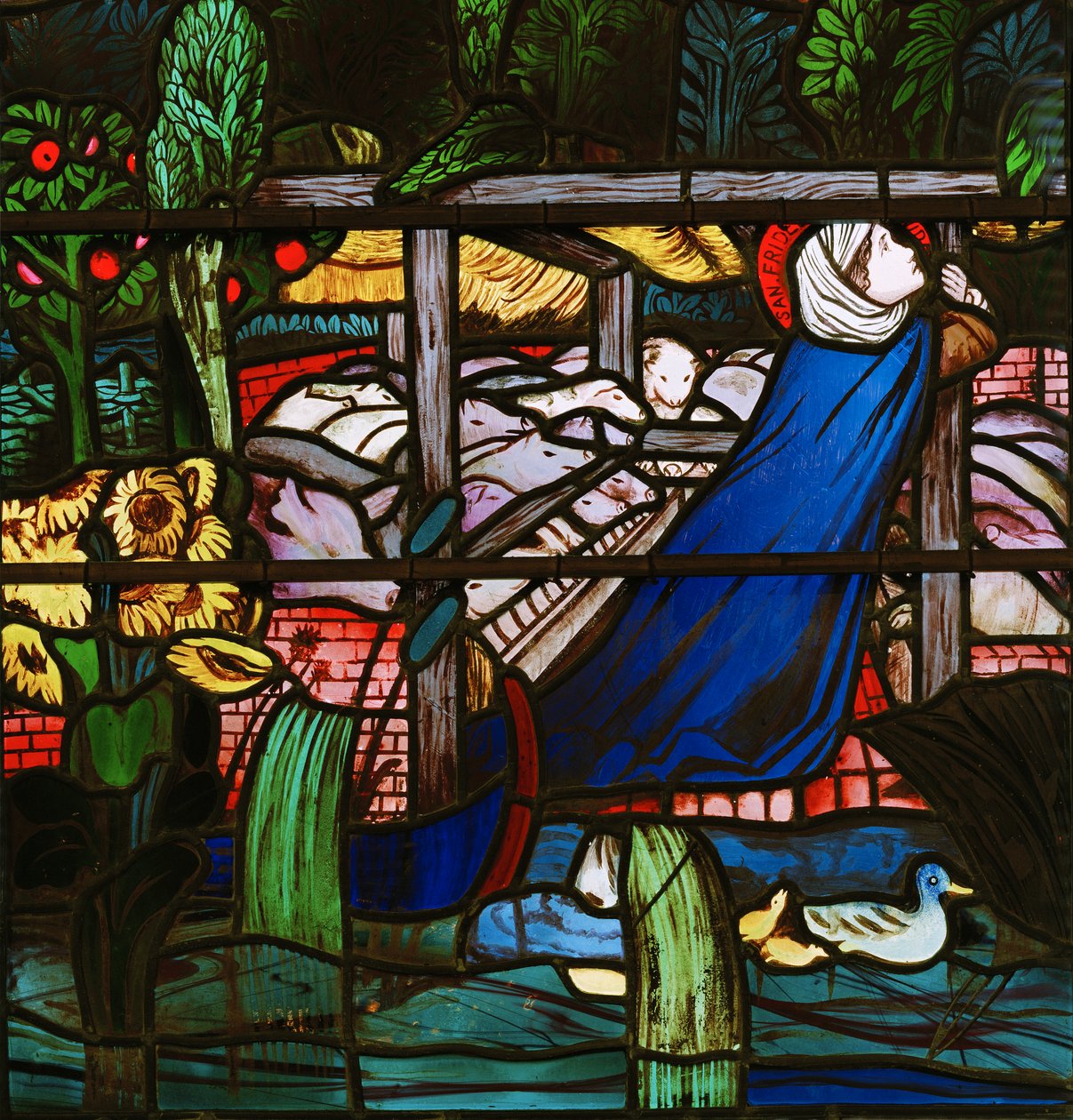 St. Frideswide (detail) door Edward Burne Jones