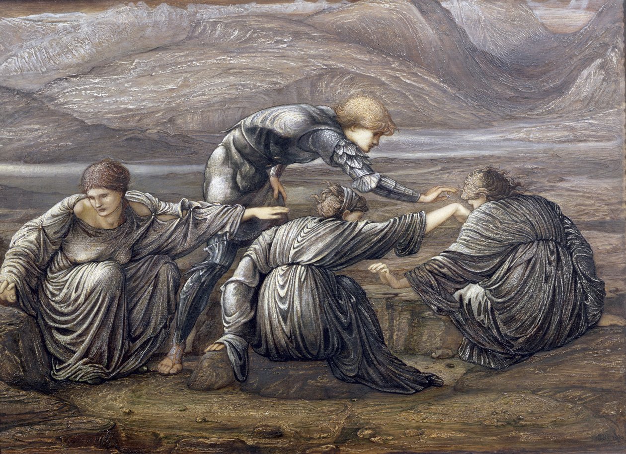 Studie voor Perseus en de Graiae, 1880 door Edward Burne Jones