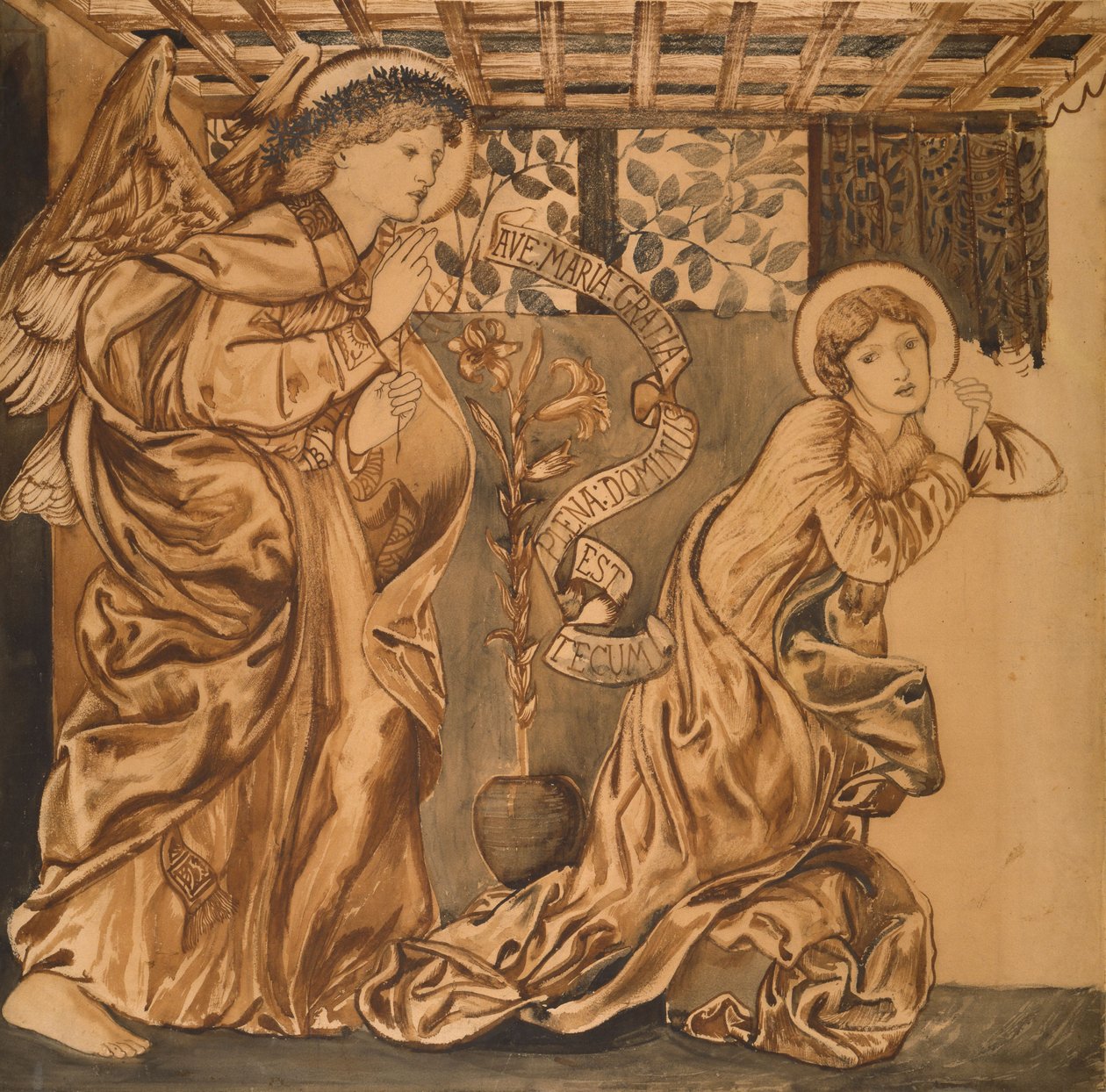 De Annunciatie door Edward Burne Jones